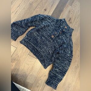 Pilcro Anthropologie Navy Blue Sweater with Buttons